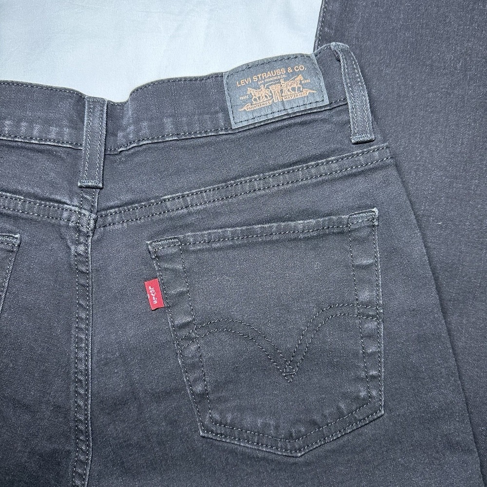 Levi's 512 Womens Size 10M Perfectly Slimming Bootcut Black Denim Jeans - Picture 5 of 10